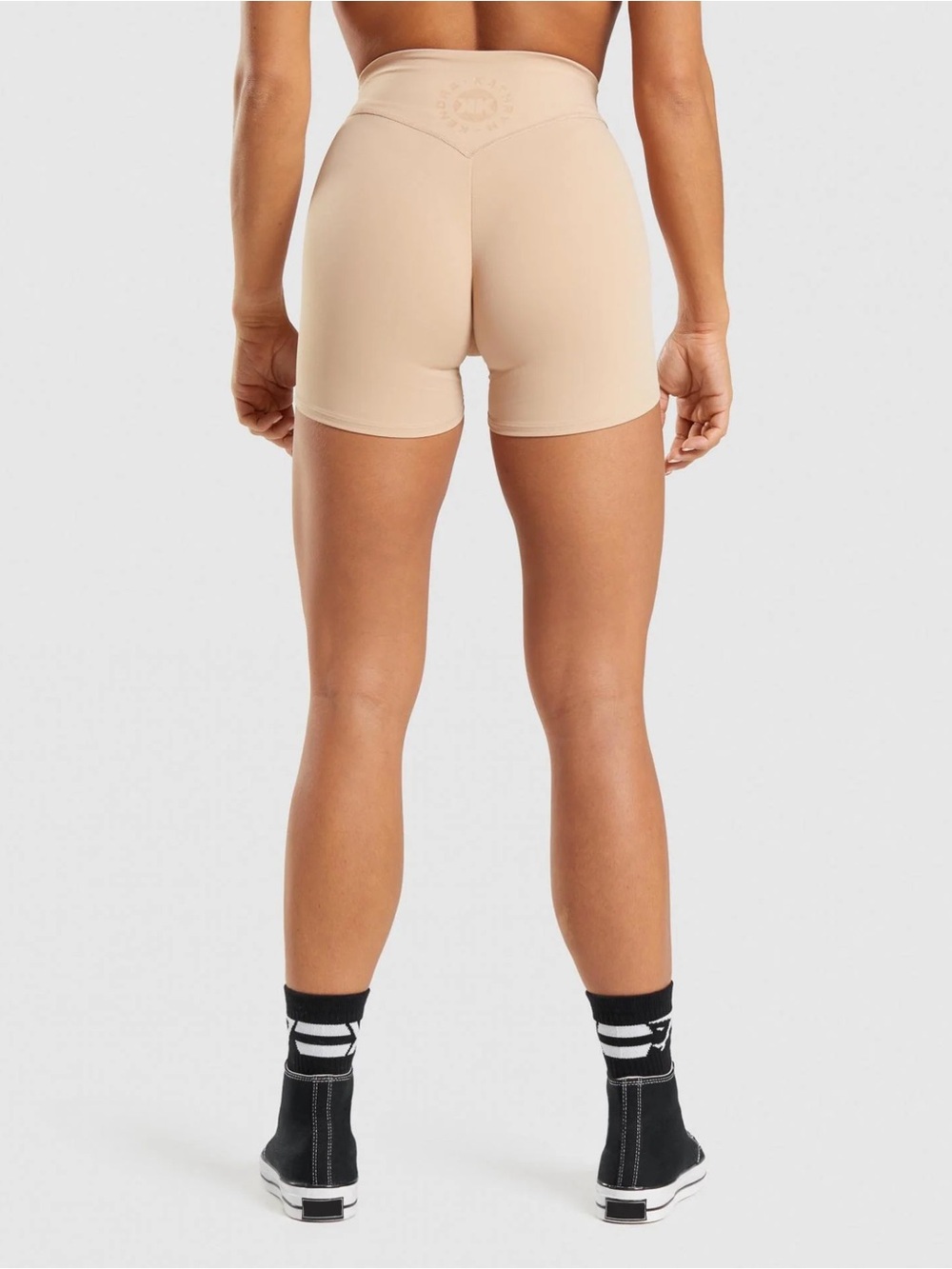 Gymshark Kendra Kathryn Fit Bike Shorts Earth Nude Push Up XS